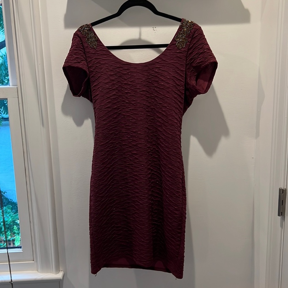 Free People Beaded Scoop Back Bodycon dress Size Large - Picture 2 of 6